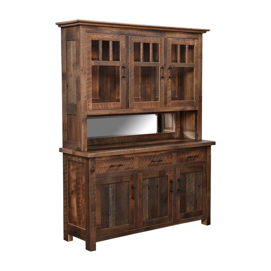 Bristol Amish Reclaimed Wood Hutch - Foothills Amish Furniture