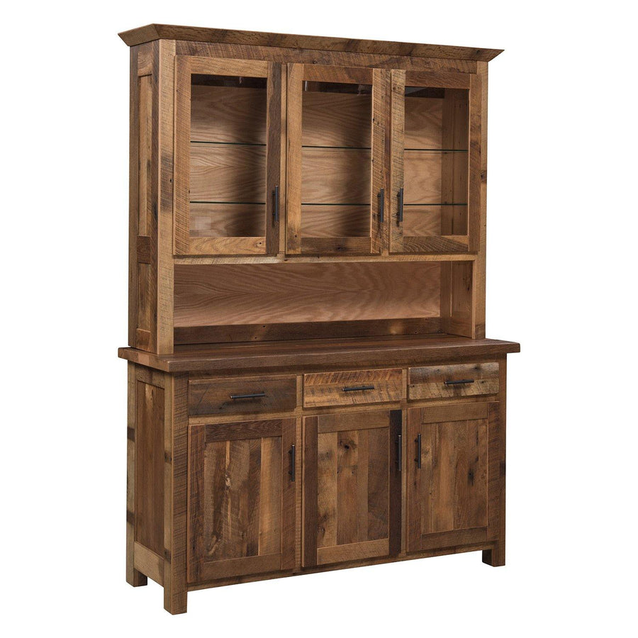 Edinburgh Amish Reclaimed Wood Hutch - Foothills Amish Furniture