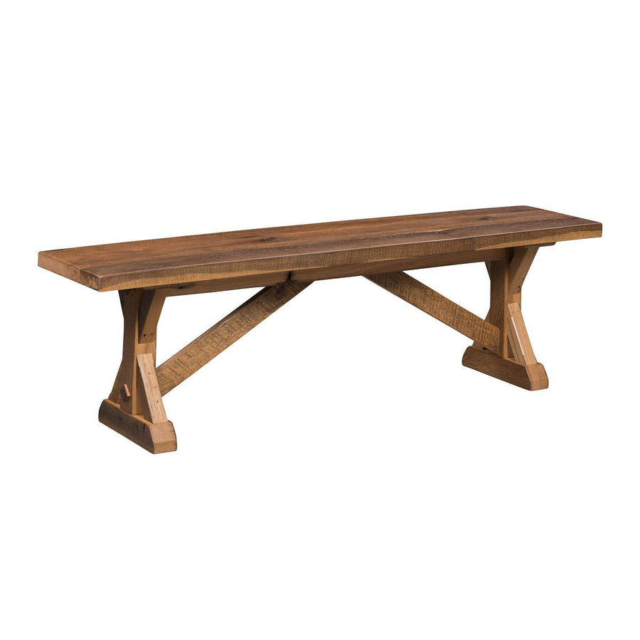 Stretford Amish Reclaimed Wood Bench - Foothills Amish Furniture