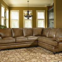 Smith Brothers 5221-B Leather Sectional - Foothills Amish Furniture